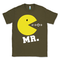 Army Green Mr Pacman Classic Tee - linhVisuals