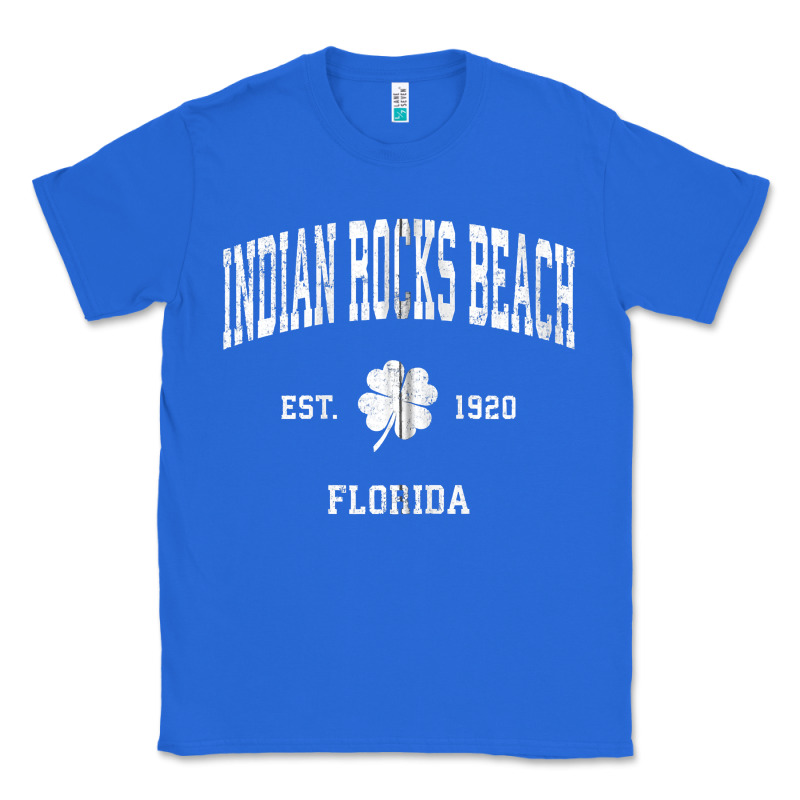 Indian Rocks Beach Florida Vintage Shamrock Sports Zip Hoodie Classic Tee by linhVisuals | Teevron