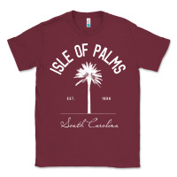 Burgundy isle of palms sc palm tree isle of palms beach gift pullover hoodie Classic Tee - linhVisuals