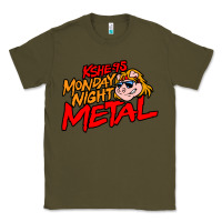 Army Green MONDAY NIGHT METAL Classic Tee - linhVisuals