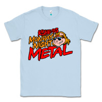 Dusty Blue MONDAY NIGHT METAL Classic Tee - linhVisuals