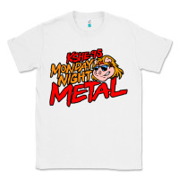 White MONDAY NIGHT METAL Classic Tee - linhVisuals