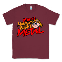 Burgundy MONDAY NIGHT METAL Classic Tee - linhVisuals