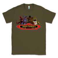 Army Green FREDDY FAZBEAR'S Classic Tee - linhVisuals
