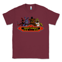 Burgundy FREDDY FAZBEAR'S Classic Tee - linhVisuals