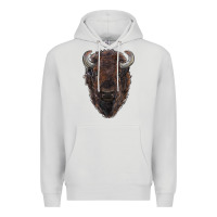 Dove Grey american bison Premium Hoodie - RanaPortraitStore