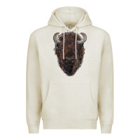 Oatmeal Heather american bison Premium Hoodie - RanaPortraitStore