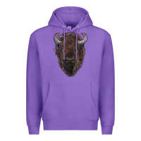 Purple american bison Premium Hoodie - RanaPortraitStore