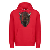 Red american bison Premium Hoodie - RanaPortraitStore