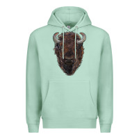 Seafoam american bison Premium Hoodie - RanaPortraitStore