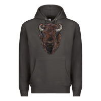 Smoke american bison Premium Hoodie - RanaPortraitStore