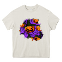 Cream halloween pumpkin patch  1 Heavy Core Tee - BundleAndBundleShop