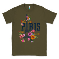 Army Green PARIS Classic Tee - linhVisuals