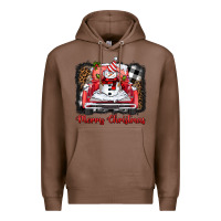 Chestnut merry christmas truck snowman Premium Hoodie - BarkalooDesign