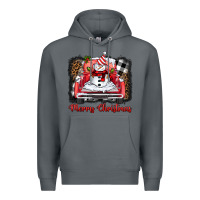 Rock merry christmas truck snowman Premium Hoodie - BarkalooDesign