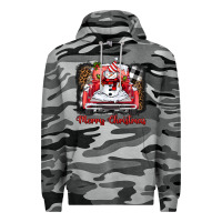 Slate Camo merry christmas truck snowman Premium Hoodie - BarkalooDesign