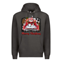 Smoke merry christmas truck snowman Premium Hoodie - BarkalooDesign