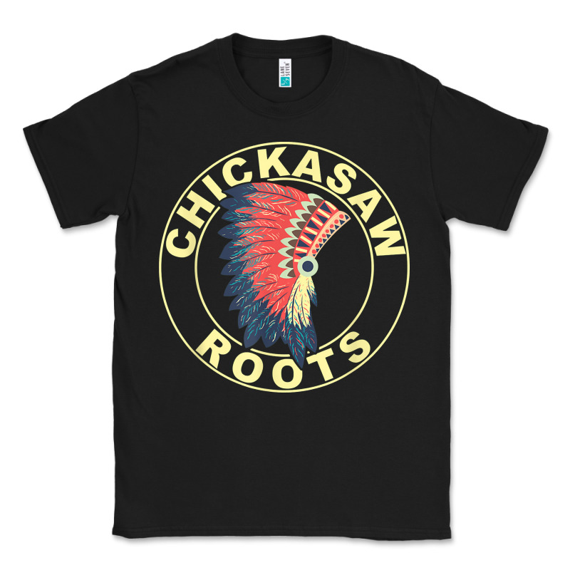 Chickasaw Roots Headdress Native American Chickasaw Nation Classic Tee by linhVisuals | Teevron