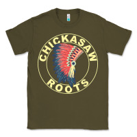 Army Green chickasaw roots headdress native american chickasaw nation Classic Tee - linhVisuals