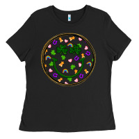 Black st patrick s day smiley face Ladies Tee - Artiststas