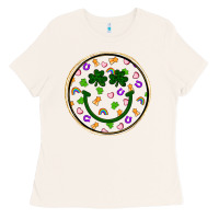 Bone st patrick s day smiley face Ladies Tee - Artiststas