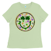 Matcha st patrick s day smiley face Ladies Tee - Artiststas