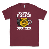 Burgundy kids future police officer policeman Classic Tee - linhVisuals