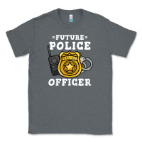 Charcoal Heather kids future police officer policeman Classic Tee - linhVisuals