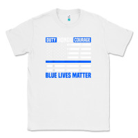 White blue lives matter for police officer Classic Tee - linhVisuals