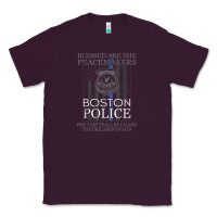 Plum boston police shirt saint michael police officer prayer Classic Tee - linhVisuals