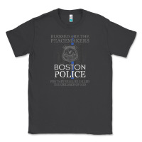 Smoke boston police shirt saint michael police officer prayer Classic Tee - linhVisuals