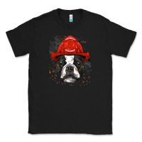 Black boston terrier firefighter boston terrier dog lover premium Classic Tee - linhVisuals