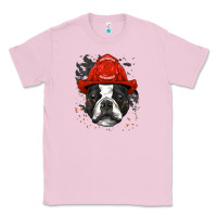 Bubblegum Pink boston terrier firefighter boston terrier dog lover premium Classic Tee - linhVisuals