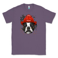 Boston Terrier Firefighter Boston Terrier Dog Lover Premium Classic Tee | Teevron