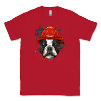 Red boston terrier firefighter boston terrier dog lover premium Classic Tee - linhVisuals