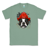 Sage boston terrier firefighter boston terrier dog lover premium Classic Tee - linhVisuals