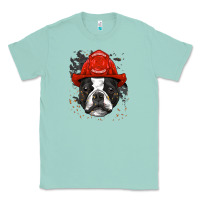 Seafoam boston terrier firefighter boston terrier dog lover premium Classic Tee - linhVisuals