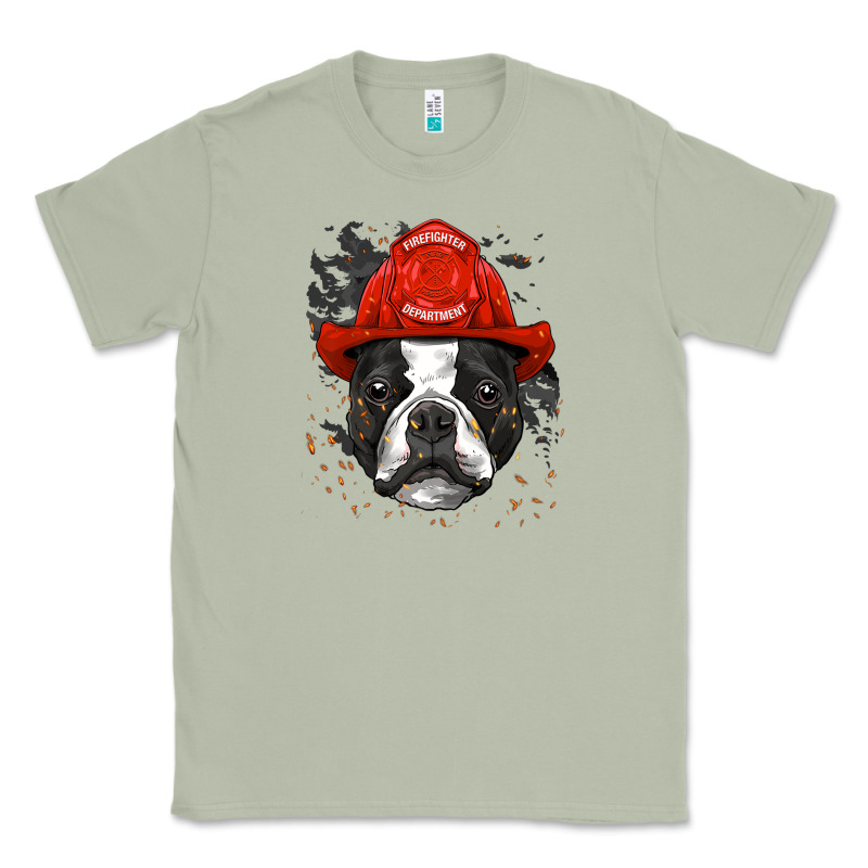 Boston Terrier Firefighter Boston Terrier Dog Lover Premium Classic Tee by linhVisuals | Teevron