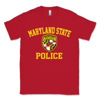 Red maryland state police Classic Tee - linhVisuals