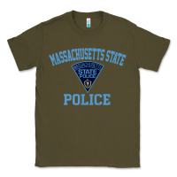 Army Green massachusetts state police Classic Tee - linhVisuals