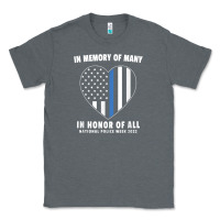 Charcoal Heather national police week shirt in memory and honor us flag Classic Tee - linhVisuals