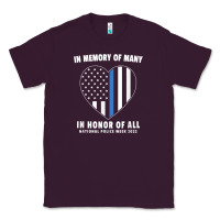 Plum national police week shirt in memory and honor us flag Classic Tee - linhVisuals