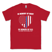 Red national police week shirt in memory and honor us flag Classic Tee - linhVisuals