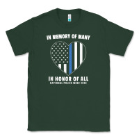 Sports Green national police week shirt in memory and honor us flag Classic Tee - linhVisuals