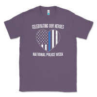Lavender national police week shirt vintage blue line american flag Classic Tee - linhVisuals