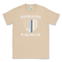 Mushroom national police week shirt vintage blue line american flag Classic Tee - linhVisuals