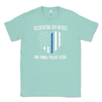 Seafoam national police week shirt vintage blue line american flag Classic Tee - linhVisuals