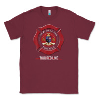 Burgundy new orleans firefighter shirt firefighter gifts louisiana Classic Tee - linhVisuals