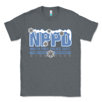 Charcoal Heather north pole police department Classic Tee - linhVisuals
