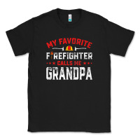 Black mens father's day my favorite firefighter calls me grandpa premium Classic Tee - linhVisuals